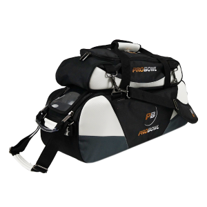Pro Bowl 3 Ball Tote Deluxe W-Shoe Bag Black-Carbon White